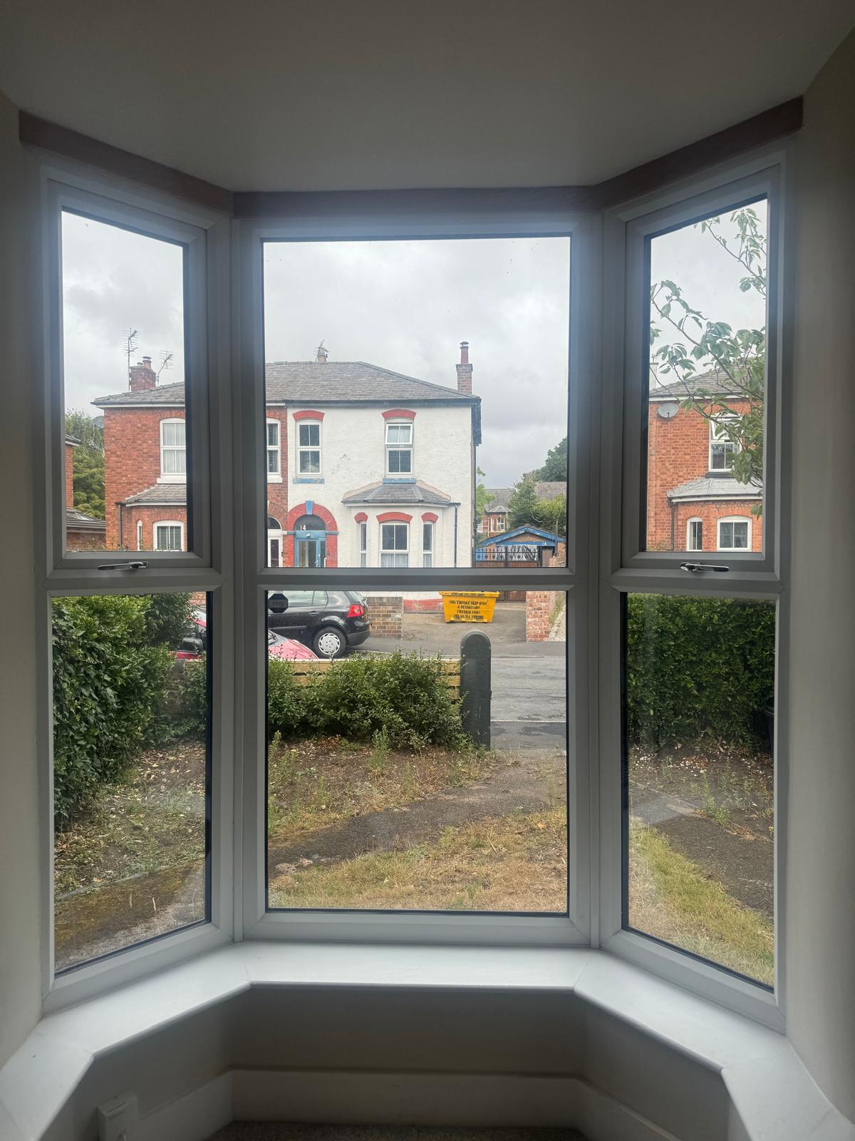 Bay window ready for shutters